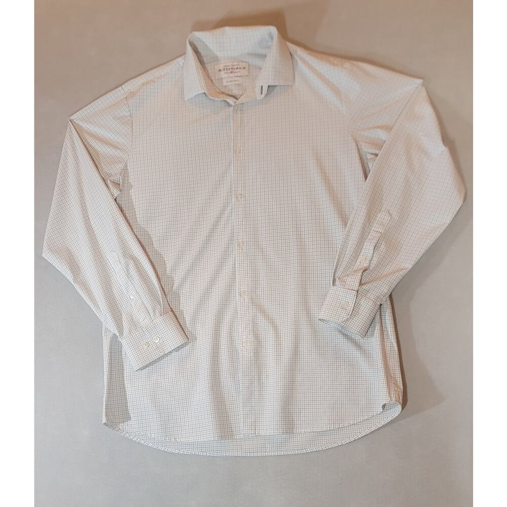 Mizzen+Main Leeward Performance Dress Shirt Blue Black Check XXL